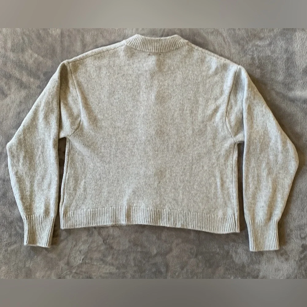 GAP Light grey Button-Front Ribbed Cardigan - Picture 2 of 9